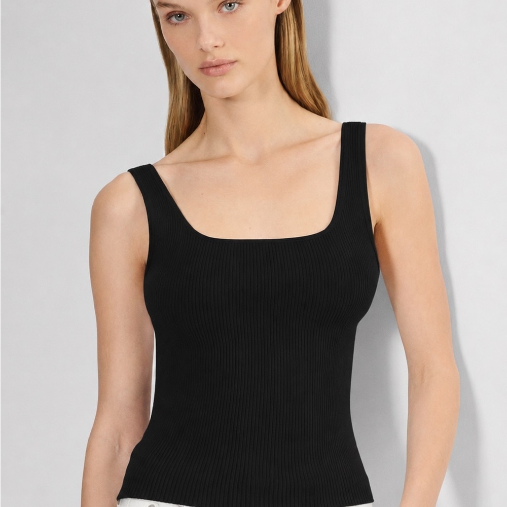 Aritzia Bavarian Black Sculpt Knit Tank